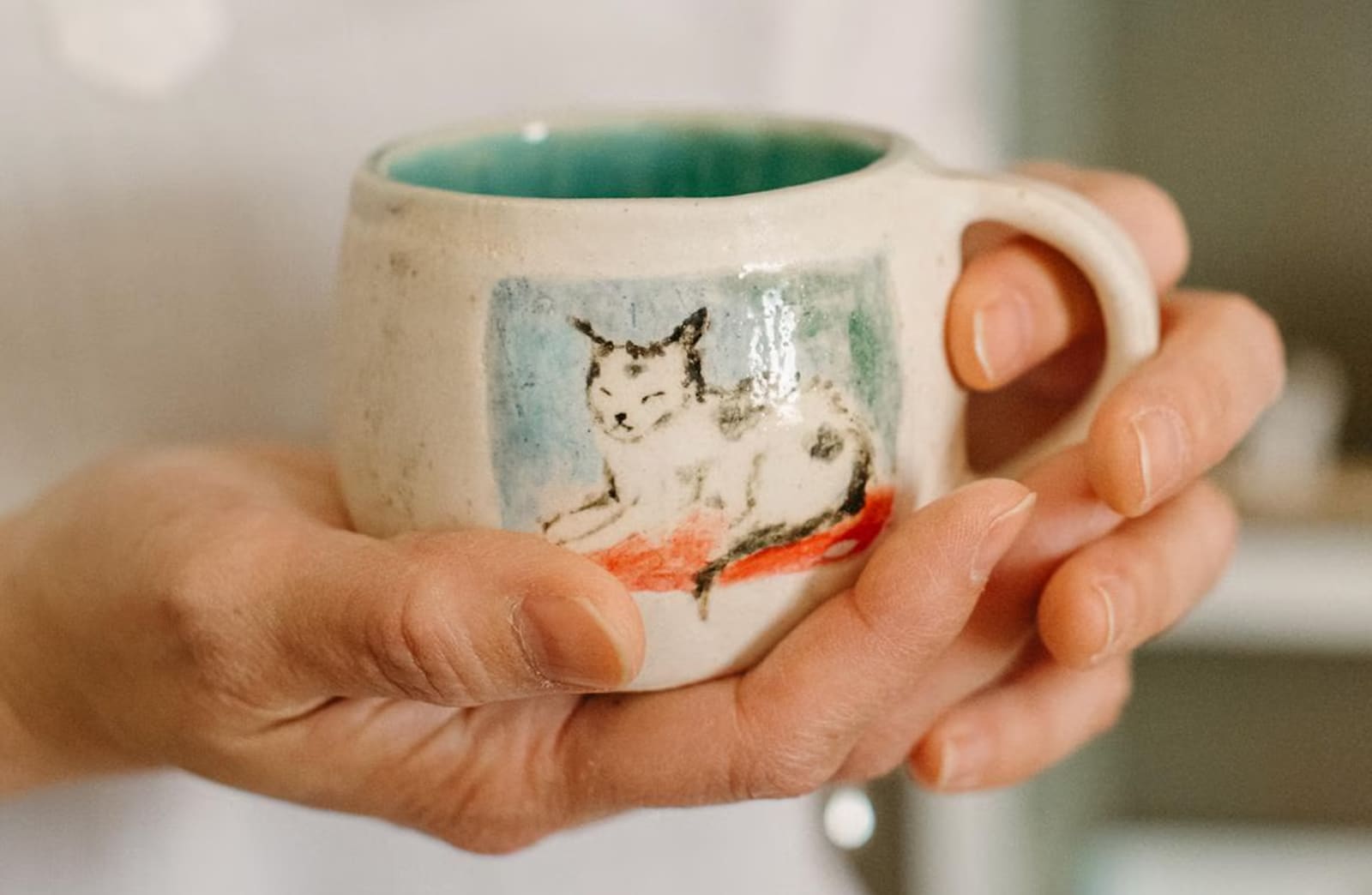 Etsy cat mug